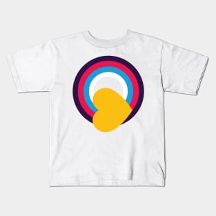 Polyamory Pride - Rainbow Heart - (New Colors) Kids T-Shirt